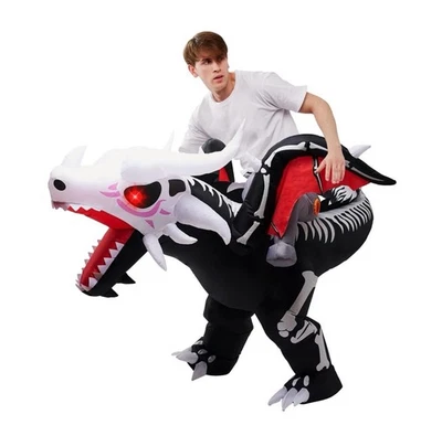 Dragon Inflatable Costume for Adult, LED Light Eyes Dinosaur Blow Up Outfit🔥🔥 - Image 1 of 4