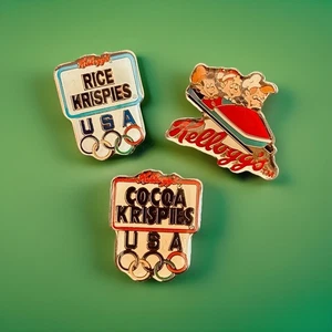 Prendedores de trineo Kellogg's Rice & Cocoa Krispies Snap Crackle Pop (3) 92 Juegos Olímpicos 1' - Imagen 1 de 5