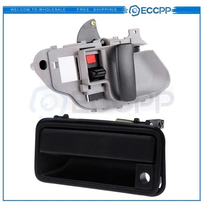 ECCPP 1x Gray Inside 1x Outside Left Side Door Handle for Chevy GMC Tahoe Yukon — 第 1/4 张图片