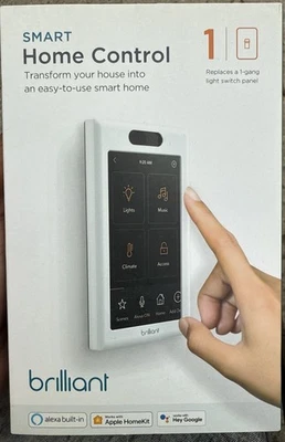 Panel de interruptor de luz de control de hogar inteligente brillante BHA-120US-WH1 - NUEVO Foto 1 de 2