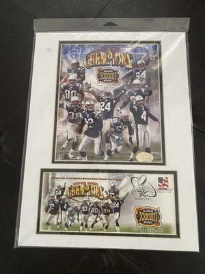Foto oficial del Super Bowl XXXVIII de los New England Patriots en estera 3D sellada Foto 1 de 4