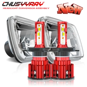 Fit Ford Super Duty Truck F650/F600/F550/F700/F750 7X6" 5x7" LED Headlight Hi Lo - Picture 1 of 11