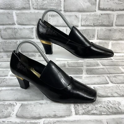 J Renee Mary Women’s Size 9 Animal Print Gold Detail Square Toe Heels Vintage - Image 1 of 4