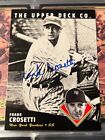Frank Crosetti autographed signed card Yankees 1994 Upper Deck Bat Legends #37