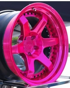 Gloss Transparent Candy PINK FUCHSIA powder coating paint, 1Lb/0.45kg - Picture 1 of 2