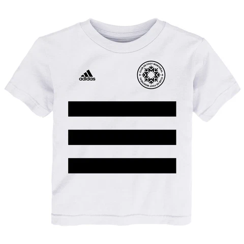 Adidas MLS Toddlers Montreal Impact Three Stripe Life Pitch Tee, White Cover