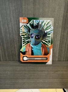 Greedo 2024 Topps Star Wars High Tek Green Diffractor Hyper Space /10 SSP - Picture 1 of 3