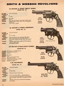 Pubblicità stampa 1979 Smith & Wesson modello S&W 10 12 13 polizia militare 14 revolver K38 - Foto 1 di 2
