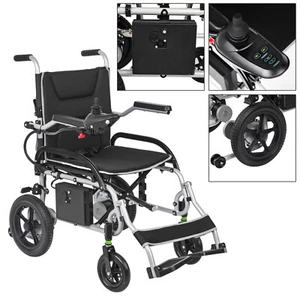 Foldable Electric Power Wheelchair Dual Motor 24V 12AH Lightweight Mobility Ai9n - Picture 1 of 11