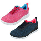 Ladies Air Tech Pink or Navy Light Weight Lace Up Trainers : Profile 14.99