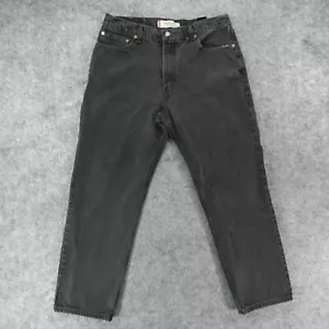 Jeans Levi's 550 da uomo 36x30 rilassati affusolati neri leggeri sbiaditi vintage usa - Foto 1 di 17