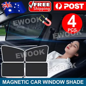 4x Magnetic Car Window Sun Shade UV Protection Front+Rear Side Window Curtain AU - Picture 1 of 11