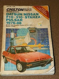 CHILTON'S Repair Guide Manual Datsun Nissan F-10 310 Stanza Pulsar 1976-1988 - Picture 1 of 2