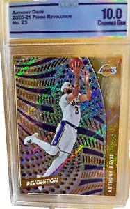 Anthony Davis Graded Crowned Gem 10 2020-21 Panini Revolution #23 Lakers - Foto 1 di 2
