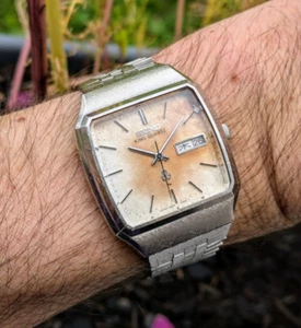 Montre Seiko King Quartz - 5856-5000 - 1978 - Pile neuve - Fonctionne - patinée - Imagen 1 de 16
