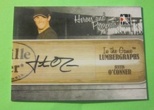 2011 ITG Heroes & Prospects Lumbergraphs #L-JO Justin O`Conner  Autograph card