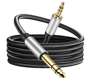 Audio Cable 2M 3M 5M, TRS to 6.35mm 1/4" Male TRS Stereo 3.5 mm to 6.35 mm - Picture 1 of 23