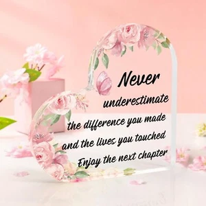 Teacher Appreciation Gifts Acrylic Retirement Gift for Woman Teacher Gifts En... - Picture 1 of 7