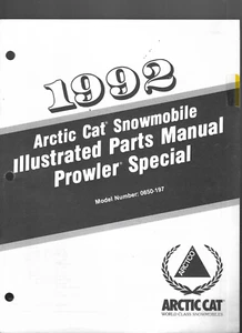 1992 Arctic Cat Snowmobile Illustrated Parts Manual Prowler Special 0650-197 - Imagen 1 de 2