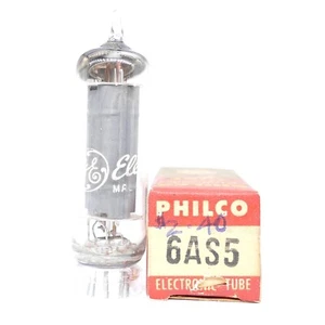 One Excellent GE 6AS5 Tube NOS NIB Grey Plate GM[%]: 101 AMPLITREX - Picture 1 of 2