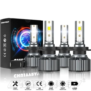For BMW X1 2012-2017 2018 4x 6500K LED Headlight Kit High &Low Beam Bulbs Combo - Picture 1 of 11