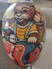 Peter Cottontail On A Motorcycle Vintage Egg