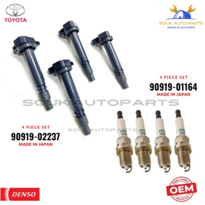 OEM Toyota Genuine COIL SET & SPARK PLUG SET (4 Pcs) Lexus ES300h RX350 - Picture 1 of 9
