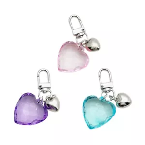 Unique Heart Shaped Keychain Charm Handmade Love Jewelry Decoration - Picture 1 of 11