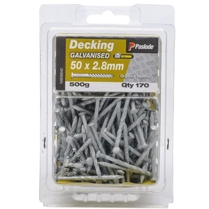 Paslode DECKING GRIPLOCK NAILS 500g Galvanised AUS Brand - 50x2.8mm Or 65x3.15mm - Picture 1 of 4