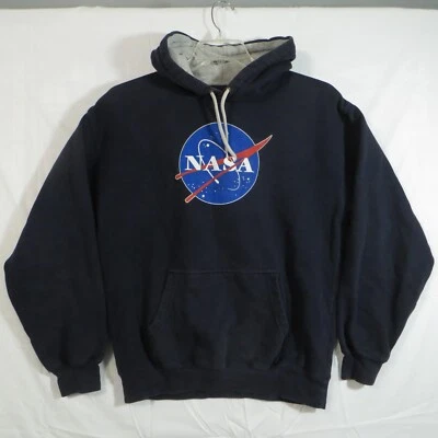 NASA LOGO Dark Blue Pullover Hoodie Sweatshirt New Size Medium Light - Image 1 of 4