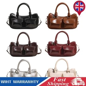 Shoulder Bag Adjustable Strap Crossbody Bag with Inner Pocket Solid Clutch Purse - Picture 1 of 30