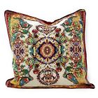 Throw Pillow Cover Elegant Ivory Colorful Ornate Paisley Tapestry Woven