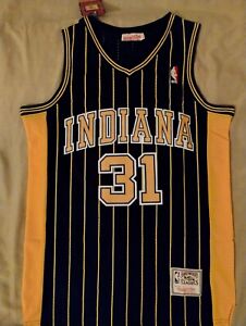 Indiana Pacers Jersey #31 Reggie Miller Throwback Jersey US Seller
