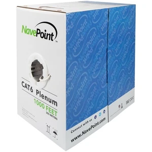 Giacca plenum CAT6 rame UTP 23AWG 550MHz rete Ethernet 1000FT bianco sfuso - Foto 1 di 4