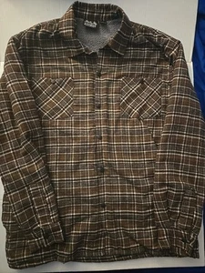 WFS Element Gear Flannel Lined Shirt Jacket Mens  Plaid Grunge Skater Hunting - Picture 1 of 10