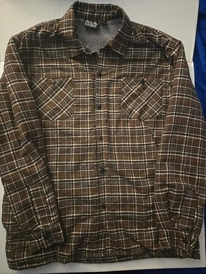 WFS Element Gear Flannel Lined Shirt Jacket Mens  Plaid Grunge Skater Hunting - Image 1 of 4