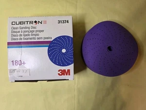 3M 31374 ~ Cubitron II Hookit 6” Disc ~ 180+ Grit Abrasive Sanding Disc (37ct) - Picture 1 of 3