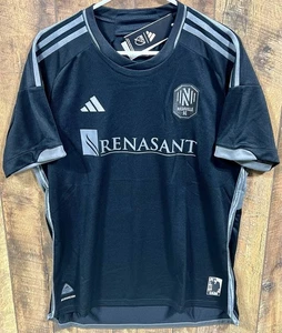 Adidas Nashville SC 2023 Away Authentic Jersey Slim Fit Black IC9619 Size Large - Picture 1 of 9