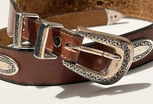 LEEGIN Gürtel braun Leder Größe 28 Southwestern Cowgirl Vintage - Bild 1 von 9