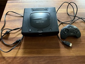 SEGA Saturn Console Black With 1 Controller And Power Cord TESTED WORKING