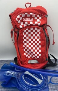 CamelBak Red Check Mini M.U.L.E. Kids' Hydration w/ Bladder Hiking Backpack - Picture 1 of 4