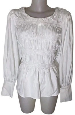 Y2K Womens White Renaissance Medieval Vampy Victorian Blouse Top Sz 1X - Image 1 of 4