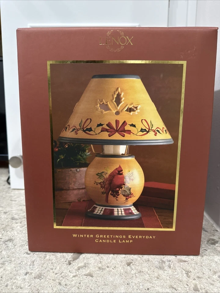 Lenox Winter Greetings Candle Lamp Base Only Ex2976