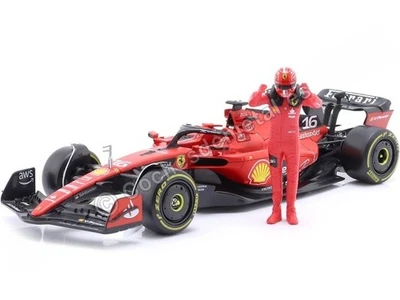 2023 Ferrari SF-23 Fórmula 1 Nº16 Charles Leclerc + Figura del Piloto 1:24 Bbura - Imagen 1 de 4