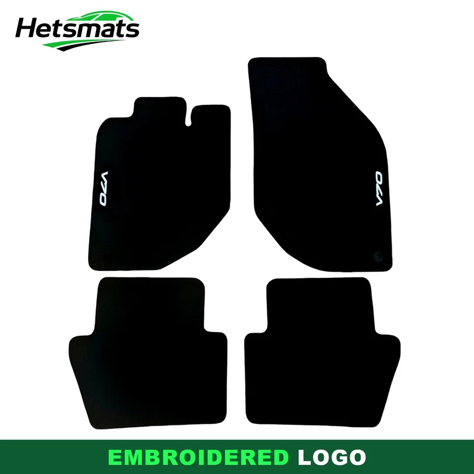 For Volvo V70 1998-2000 Custom Black Velour Carpet Car Floor Mats Liners - Imagem 1 de 4