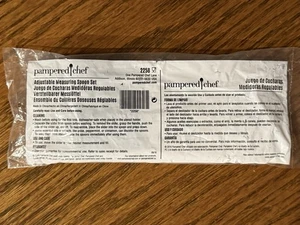 Pampered Chef Set Of 2 Adjustable Measuring Spoons #2258 NEW SEALED - Picture 1 of 3