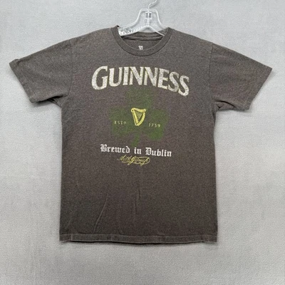 Guinness T 恤男式中号灰色酿造都柏林图案圆领 — 第 1/4 张图片