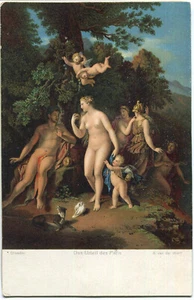 Erotik-Künstler-AK van der Werff "Urteil des Paris" Frau, nackt mit Mann 10er - Bild 1 von 1