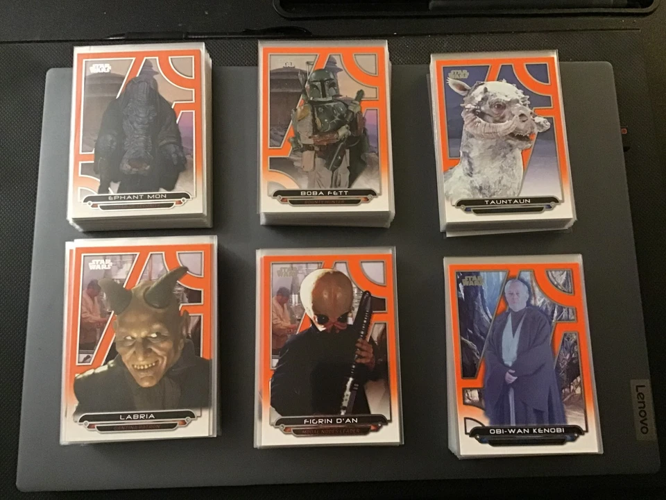 Topps Star Wars 2018 Arquivos Galácticos LARANJA PARALELO escolha cartão complete seu conjunto - Imagem 1 de 1