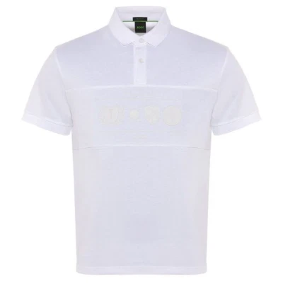 Polo Hugo Boss blanco para hombre Percy Heritage blanco 50538111100 Foto 1 de 4
